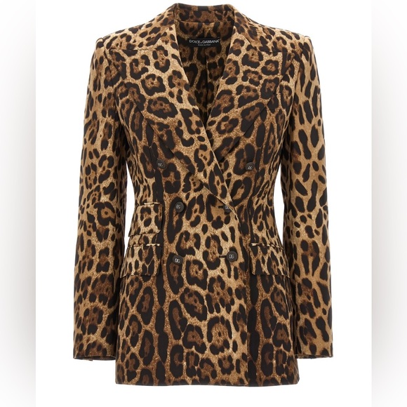 Dolce & Gabbana leopard printed doble breasted jacket size EU 48 NWT - Picture 5 of 7